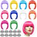 PLULON 10 Pieces Party Wigs and 10 Pieces Wig Caps Set, Neon Short Bob Wig Pack Costume Colorful Cosplay Wig Daily Party Hairpieces for Bachelorette Neon Party Favors, Halloween Decorations Short 10 Colors