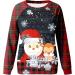 Women's Christmas Sweatshirt Snowman & Penguin Print | O-Neck Raglan Top | Comfy Xmas Jumper Sweater Navy XXL - Buy Online on GoSupps.com