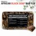 Organic African Black Soap Bar - For Face, Body, and Hair - 1lb Bulk Bars - Sheanefit - Buy Online on GoSupps.com
