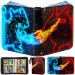 Card Binder Trading Cards Case With 55 Sleeves, 4-Pocket Card Book Holder Fits 440 Cards for TCG Game Cards Collection, Sports Trading Cards Collector Album Dragon 440cards