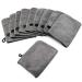 PHOGARY 10 Pack Microfiber Body Wash Mitts - Reusable European Style Makeup Remover Gloves - Grey (6.8 inch) - Buy Online on GoSupps.com