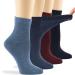 7BIGSTARS KINGDOM Women's Ankle Bamboo Diabetic Socks 4 Pack - Black/Grey/Blue/Beige - Size 5-9 - Soft & Comfortable - Buy Online on GoSupps.com