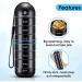 Weekly Pill Organizer - Stackable Aluminium Alloy Moisture Proof & BPA Free 7-Day Compartment for Vitamins Fish Oil & Supplements - Black - Buy Online on GoSupps.com