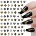 Nail Cross Charms 3D Heart Star Cross Gems for Nail Mixed Style Sliver Gold Metal Nail Charms Punk Vintage Nail Art Supplies for Acrylic Nail Decoration (100pcs)