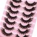 6D Mink Fluffy Cat Eye False Eyelashes 17mm - Pack of Wispy Extensions-Like Strip Lashes - Buy Online on GoSupps.com