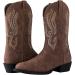 Canyon Trails Men's Classic Embroidered Western Cowboy Boots 10 Brown - Buy Online on GoSupps.com