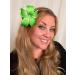 Set of Three Green Foam Plumeria Flower Hair Clips - Handmade Hawaiian Hair Accessories - Buy Online on GoSupps.com
