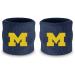 College Wrist Sweatbands - Athletic Cotton Terry Cloth Wrist Bands for School Basketball, Tennis, Football, Baseball (Pair) University of Michigan