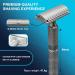 Luxury Aluminum Double Edge Safety Razor - Smooth Shave Travel Razor & Custom Handle - Made in USA - Buy Online on GoSupps.com