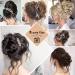 Hair Bun Hairpiece for Women Synthetic Messy Bun Hair Piece Tousled Updo Hair Buns Extension Elastic Band Curly Chignon Scrunchie Ponytail Extension for Women Hair Chignons(AM41-2) - Buy Online on GoSupps.com