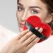 VOCOSTE 4 Pcs Loose Powder Puff - Soft Heart Shape Makeup Tool for Flawless Face - Short Plush Blender in Black & Red - Buy Online on GoSupps.com