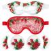Cooling Gel Eye Mask Set - Ice Face Mask with Eye Holes and Plush Backing Cold Hot Eye Compress and Reusable Cooling Pads for Eyes Puffiness Migraine Headache Dark Circles Dry Eyes (4 PCS) Roses