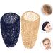 Beaupretty 2PC Crocheted Hair Snood - Long Hair Sleeping Cap & Hair Protection Night Hats (Royal Blue & Pink Marine Khaki) | Handcrafted Quality - Buy Online on GoSupps.com