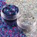 Buy Silver & Purplish Blue Holographic Chunky Glitter - 4 Pots 32g | Festival & Rave Accessories with Quick Dry Primer Glue Gel - Buy Online on GoSupps.com
