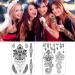 Yazhiji Extra Large Henna Mandala Temporary Tattoo Collection - 8 Sheets for Women and Girls - Buy Online on GoSupps.com