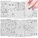 MxTimwan 10 sheet nail ticker nail ticker self -adhesive white black flowers nail art sticker nail sticker for women girls nail accessories festival gift