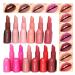 Miss Rose Long-lasting Lipstick Set  12 PCS Multi Colored featuring full-pigment lip color with a smooth  ultra-matte finish in 12 shades 12PCS
