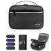 LAVIEVERT Diabetes Travel Carry Bag Insulin Cooler Case Diabetic Medication Cooler Diabetic Care Organizer with a Shoulder Strap and 4 Ice Packs - Dark Gray