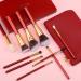 Ducare 10-Piece Professional Makeup Brush Set with Cosmetic Bag | Premium Synthetic Kabuki & Eye Brushes for Flawless Blending - Buy Online on GoSupps.com