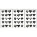 ONCEX Mini 3 Sheets Tattoos Heart Temporary Tattoos Stickers Waterproof Black Heart Flower Vine Cartoon Art Body Arm Chest Shoulder Tattoos for Teens Men Women Fashion Fun Party