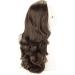 Bombshell Hair Extensions 3/4 Half Head Hair Piece 24 inches Heat Resistant Synthetic Long Curly Thick Wig (M04 DARK BROWN) - Buy Online on GoSupps.com