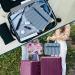 Pavilia Hanging Toiletry Bag - Travel Toiletries Organizer for Men and Women, Foldable Roll-up Design, Water Resistant with Mesh Pocket (Navy Stripe) - Buy Online on GoSupps.com
