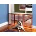 Folding Wood Pet Gate - 3-Section | Portable & Stylish Pet Barrier - Buy Online on GoSupps.com