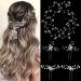39.4 Inch Wedding Crystal Hair Vine for Bride  4 Pearl Hair Pins Hair Jewelry Hair Accessories Handmade Rhinestones Headpieces Wedding Hair Accessories for Bride Bridesmaids Prom Party
