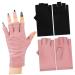 Healeved 2 Pairs Uv Gloves Hand Gloves for Protection Nail Gel Nail Uv Shield Glove Gloves for Manicures Uv Nail Gloves Sun Gloves Nail Art Gel Cotton Sun Protection Anti Gloves
