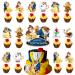 SKORDO 25pcs Beauty Party Decorations with 24pcs Beast Cupcake Toppers 1pcs Cake Topper for Belle Birthday Party Supplies