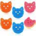 Kitchen Sponges 6 Pcs Cat Dual Sided Scrub Sponge Cleaning Sponges Cute Temperature Sensitive Dish Sponges for Washing Dishes Non Scratch Household Multi Use Sponges Scrubber for Kitchen 3 Colors