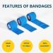 JClife Self-Adhesive Elastic Bandage - 6 Roll Set Multi-Colored 5cm x 450cm for Sports Injuries & Pet Care | Medical Fixing Tape - Buy Online on GoSupps.com