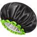 Mikimini Black Small Shower Cap for Kids - Double Layer Waterproof Bathing Hair Cap with Reusable PEVA Lining - Cute & Stretchy Shower Hat - Buy Online on GoSupps.com