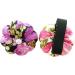 CUSHYSTORE Floral Small Wrist Pin Cushion with Adjustable Strap - Purple + Pink | 2.75'' x 2.75'' x 1.25 - Buy Online on GoSupps.com