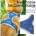 Thinkpet Anti-Zug Dog Harness - Reflective Breathable & Adjustable with Handle for Easy Control - Royal Blue Medium (1 Pack) - Buy Online on GoSupps.com