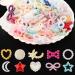 WLLHYF 480 Pcs 3D Nail Charms Assorted Colorful Multi Shapes Pearl Charms Heart Flower Bow Star Mixed Applique Cute Hollow Beads Manicure Decoration for Nail Art DIY Crafts Jewelry Accessories - Buy Online on GoSupps.com