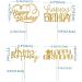 4-Pack Happy Birthday Cake Toppers - Single-side Gold Glitter 4 Style Happy Birthday Cake Decor Birthday Party Decoration Supplies for Any Age or Themed Party Photo Booth Props - Buy Online on GoSupps.com