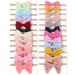 DOOBOI 24pcs Baby Girls Flower and Hair Bows Headbands Soft Nylon Hairbands Elastic Hair Accessories for Newborns Infants Toddlers and Kids hair bows-03