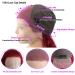 BRYZILLEN 99J Burgundy Lace Front Human Hair Wig 20 Inch - 180% Density Body Wave, Pre Plucked, HD Transparent Lace Frontal Wig for Women - Buy Online on GoSupps.com