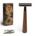 ANYMALE safety razor made of walnut wood - including 5 ASTRA blades - Zero Waste razor for women and men