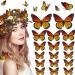 12 Pieces 4 Size Monarch Butterfly Hair Clips 3D Simulation Butterflyr Hair Barrettes Butterfly Headwear Clips for Women and Girls (12 Pieces)