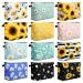 Sanwuta 12 Pieces Cosmetic Bags Makeup Bags Printed Mandala Flower Roomy Toiletry Bag Waterproof Beauty Bag Organizer Pouches with Zipper Makeup Accessories for Women Girls (Flower Style)