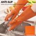 Vgo Household Gloves with Lining, Reusable Rubber Cleaning Gloves - Small Orange RB2186 - Buy Online on GoSupps.com