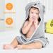 Sunny zzzZZ Baby Hooded Bath Towel and Washcloth Set - Baby Shower Towel Gifts - 2 Towels, 8 Washcloths - Yellow Bee & Grey Elephant - Buy Online on GoSupps.com