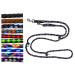 Dog linen large dogs up to 80 kg double linen jumbo 2.40m / 2.80m / 3.50m / 5m adjustable exercise line / guide very stable (2.80m 4-fold adjustable Boston (black-silver purple)) 2.80m 4-fold Boston (Black silver-purple)