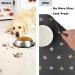 Solday Pet Food Mat for Dogs & Cats - Waterproof Non-Slip Silicone Bowl Pad (50x30 cm) - Dark Gray with Paw Print Design - Buy Online on GoSupps.com