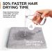 Quick Dry Microfiber Hair Towel Wrap for Curly Hair | 20x40 inch Gray Towel with Elastic Strap for Drying and Plopping - Buy Online on GoSupps.com