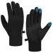 Anqier touchscreen gloves men ladies slippery windproof bicycle gloves thermo winter gloves softshell gloves for cycling go jogging skiing black
