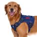 Oneigris dog harness Fire Watcher Tactical Dishes MoLL safety harness service dog dog vest with 1 handles and 2 no-pull D-ring 1000D nylon (L blue) L blue
