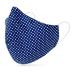 Dance pattern makeshift mask washable 100% cotton for children and adults - nose bracket and filter bag - mouth and nose protection 2 -layer - Oeko -Tex standard 100 dark blue -white dotted L (1 Pack)